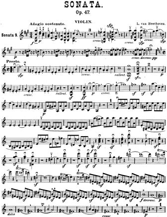 Sonata For Pianoforte And Violin In A Major, Op. 47 Kreutzer Sonata